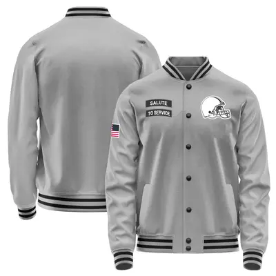 Men's Cleveland Browns Gray Salute to Service Performance Jacket