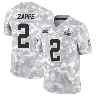 Men's Limited Bailey Zappe Cleveland Browns Arctic Camo 2024 Salute to Service Jersey