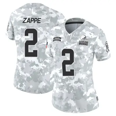 Women's Limited Bailey Zappe Cleveland Browns Arctic Camo 2024 Salute to Service Jersey