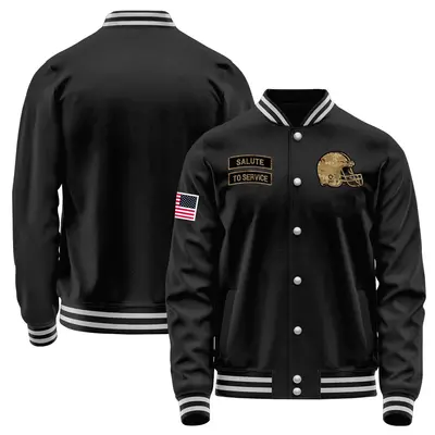 Youth Cleveland Browns Black Salute to Service Sideline Performance Jacket